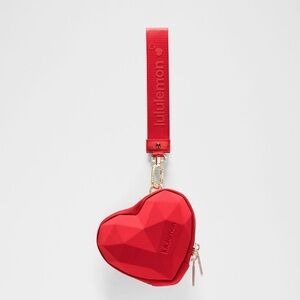 Lululemon Heart Wristlet NWT Oxford Red